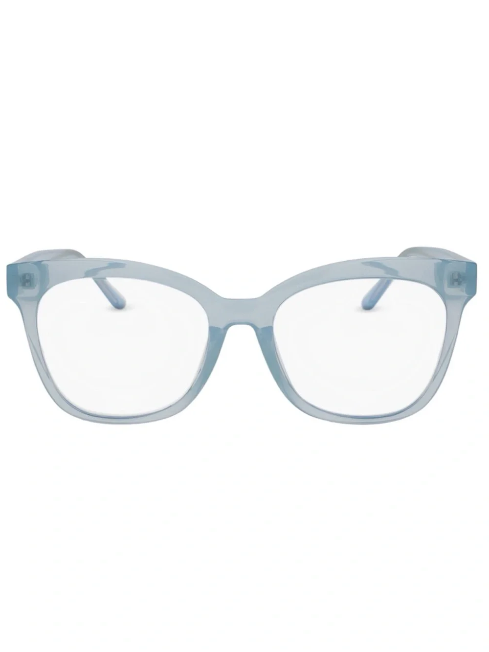 DIFF Willa Bluelight Glasses Crystal Blue Aura Frame Blue Light Lens Square NWT
